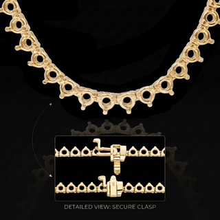 3 Prong Round Tennis Necklace Mounting in 14K Gold (.25 ct / 4.0 mm)