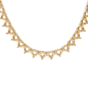 3 Prong Round Tennis Necklace Mounting in 14K Gold (.25 ct / 4.0 mm)
