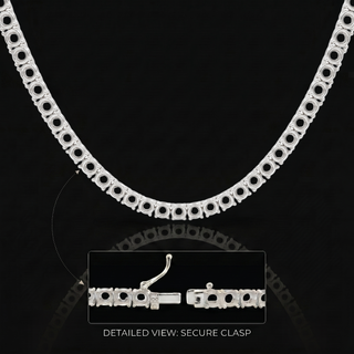Tennis Necklace Mounting in Sterling Silver (.10 ct / 3.0 mm)