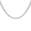 Tennis Necklace with Cubic Zirconia in Sterling Silver (2 mm - 4 mm)