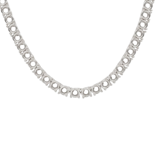 Tennis Necklace Mounting in Sterling Silver (.25 ct / 4.0 mm)