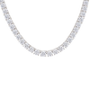 Tennis Necklace with Cubic Zirconia in Sterling Silver (2 mm - 4 mm)