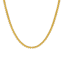 Load image into Gallery viewer, Tennis Necklace with Citrine Stones (November Birthstones) in 14K Gold (1.75 mm - 4.0 mm)
