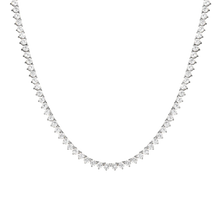 Load image into Gallery viewer, Tennis Necklace with Natural Diamond Stones (April Birthstones) in 14K Gold (1.75 mm - 4.0 mm)
