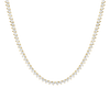 Tennis Necklace with Natural Diamond Stones (April Birthstones) in 14K Gold (1.75 mm - 4.0 mm)