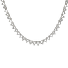 3 Prong Round Tennis Necklace Mounting in 14K Gold (.05 ct / 2.5 mm)