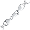 Oval Tribeca Trace Chain Paperclip Necklace with Alternating CZ Stones in Sterling Silver