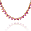 Tennis Necklace with Tourmaline Stones (October Birthstones) in 14K Gold (1.75 mm - 4.0 mm)