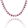 Tennis Necklace with Tourmaline Stones (October Birthstones) in 18K Gold (1.75 mm - 4.0 mm)