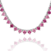 Tennis Necklace with Tourmaline Stones (October Birthstones) in 14K Gold (1.75 mm - 4.0 mm)