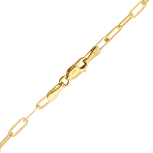 Tribeca Trace Paperclip Bracelet in 18K Yellow Gold