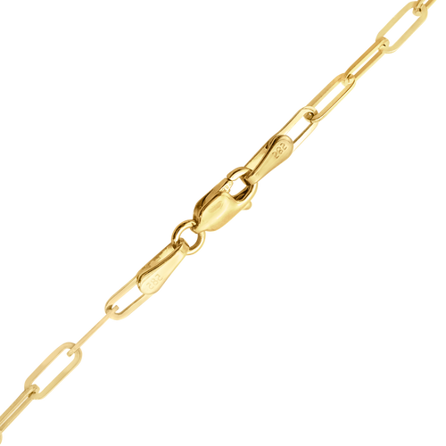 Tribeca Trace Paperclip Anklet in 18K Yellow Gold