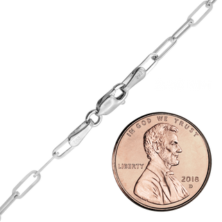 Tribeca Trace Paperclip Chain Necklace in Sterling Silver