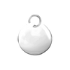 14K White Gold Round Disc Pendant with Hole