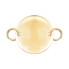 14K Yellow Gold Round Disc Pendant with 2 Rings