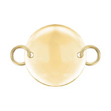 Load image into Gallery viewer, 14K Yellow Gold Round Disc Pendant with 2 Rings
