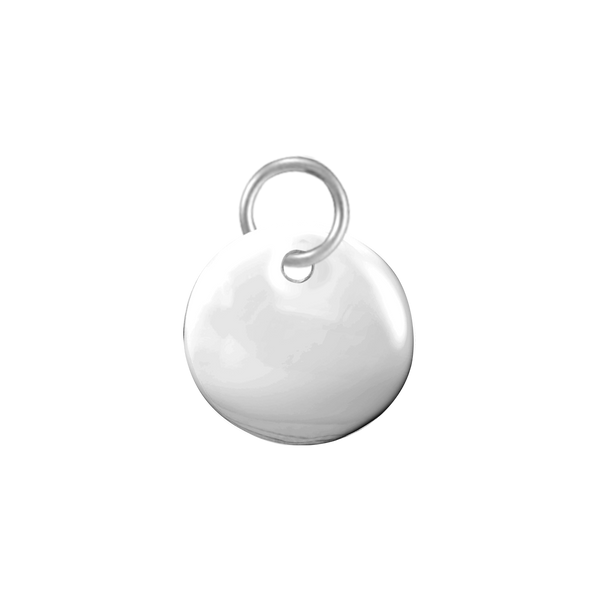 Sterling Silver Round Disc Pendant with Hole