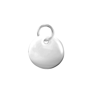 Sterling Silver Round Disc Pendant with Hole
