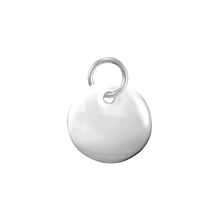 Load image into Gallery viewer, 14K White Gold Round Disc Pendant with Hole
