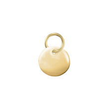 Load image into Gallery viewer, 14K Yellow Gold Round Disc Pendant with Hole
