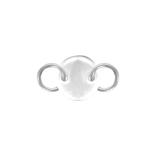 Load image into Gallery viewer, 14K White Gold Round Disc Pendant with 2 Rings
