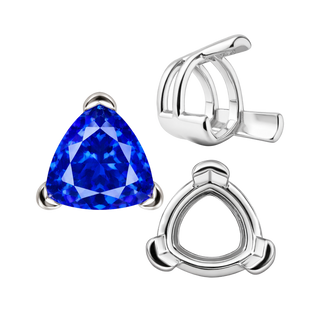 ITI NYC V-End Trillion Shape Wire Basket Settings in Sterling Silver (3.00 mm - 16.00 mm)