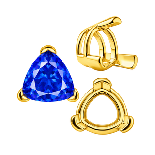 ITI NYC V-End Trillion Shape Wire Basket Settings in 14K Gold (3.00 mm - 16.00 mm)