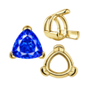 ITI NYC V-End Trillion Shape Wire Basket Settings in 14K Gold (3.00 mm - 16.00 mm)