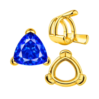 ITI NYC V-End Trillion Shape Wire Basket Settings in 18K Gold (3.00 mm - 12.00 mm)