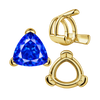 ITI NYC V-End Trillion Shape Wire Basket Settings in 14K Gold (3.00 mm - 16.00 mm)