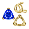 ITI NYC V-End Trillion Shape Wire Basket Settings in 14K Gold (3.00 mm - 16.00 mm)