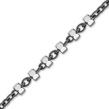 Load image into Gallery viewer, Bulk / Spooled Black Ruthenium Multi-Studded Cable Chain in Sterling Silver (1.30 mm)
