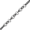 Bulk / Spooled Black Ruthenium Multi-Studded Cable Chain in Sterling Silver (1.30 mm)