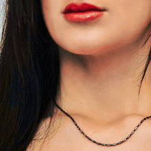 Load image into Gallery viewer, Baxter St. Bar Cable Chain Necklace in Sterling Silver Black Ruthenium Finish
