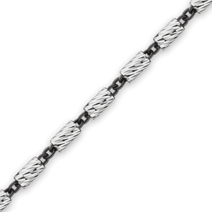 Bulk / Spooled Black Ruthenium Bar Cable Chain in Sterling Silver (1.70 mm)