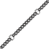 Bulk / Spooled Black Ruthenium Studded Curb Chain in Sterling Silver (1.00 mm)