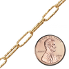 Bulk / Spooled Hammered Paperclip Cable Chain in 14K Gold-Filled (4.30 mm)