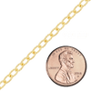 Bulk / Spooled Textured Cable Chain in 14K Yellow Gold (1.90 mm - 3.35 mm)