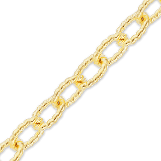 Bulk / Spooled Textured Cable Chain in 14K Yellow Gold (1.90 mm - 2.30 mm)