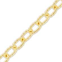 Load image into Gallery viewer, Bulk / Spooled Textured Cable Chain in 14K Yellow Gold (1.90 mm - 3.35 mm)
