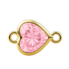 Diamond or Gemstone Heart Bezel Bracelet/Necklace Charm in 14K Yellow Gold