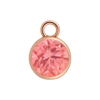 Diamond or Gemstone Bezel Drop Charm in 14K Rose Gold