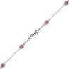 Finished Diamond by the Yard Cable Chain Necklace in 14K White Gold with Tourmaline Stones