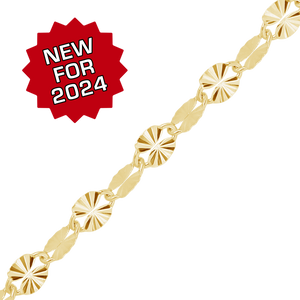 Bulk / Spooled Valentino Chain in 14K Gold-Filled (3.30 mm)