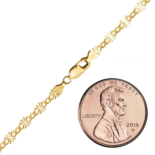 Finished Valentino (Alternating Curb) Necklace in 14K Gold-Filled