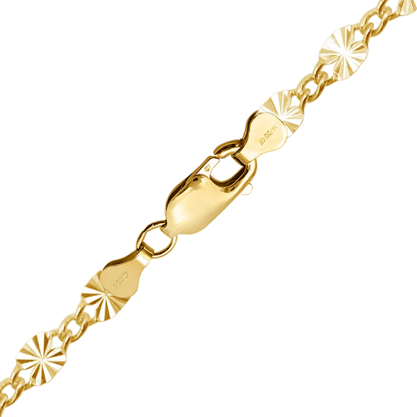 Finished Valentino (Alternating Curb) Bracelet in 14K Gold-Filled