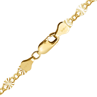 Finished Valentino (Alternating Curb) Anklet in 14K Gold-Filled