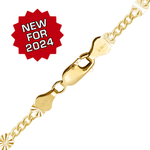 Load image into Gallery viewer, Finished Valentino (Alternating 3X Curb) Anklet in 14K Gold-Filled
