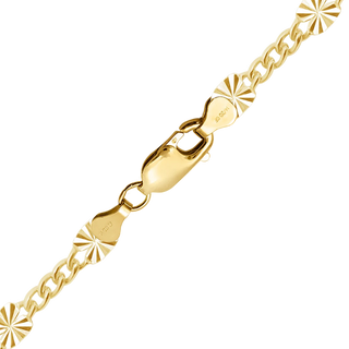 Finished Valentino (Alternating 3X Curb) Necklace in 14K Gold-Filled