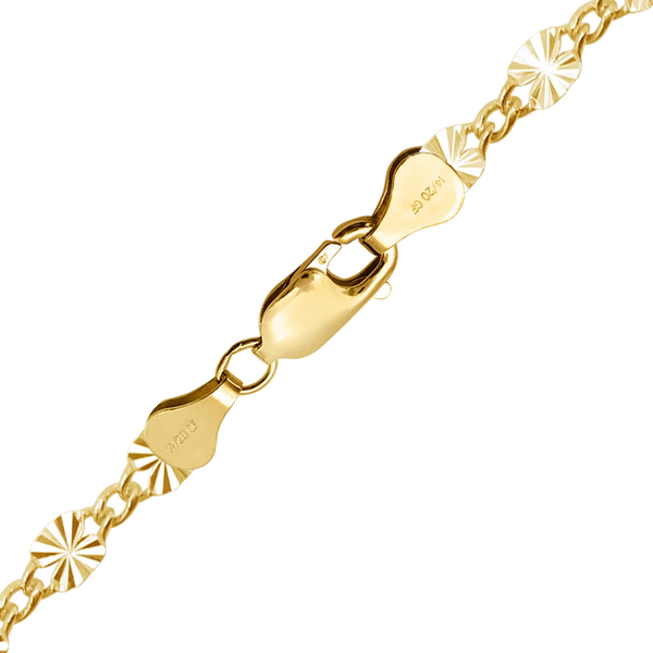 Finished Valentino (Alternating 3X Curb) Necklace in 14K Gold-Filled
